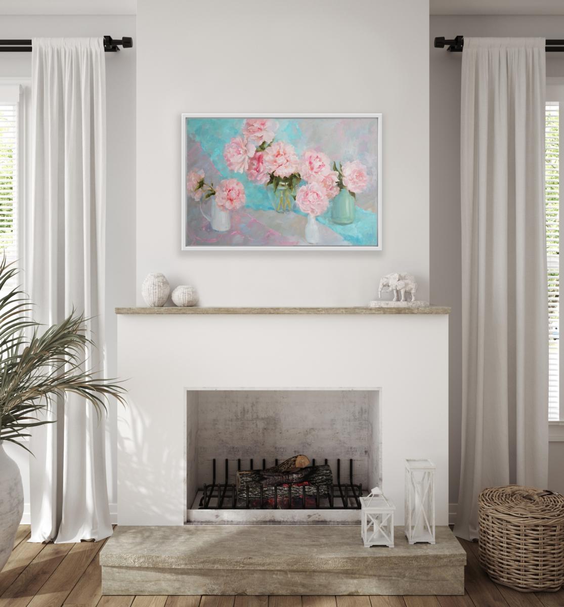 Two scarfs: pink and blue picture