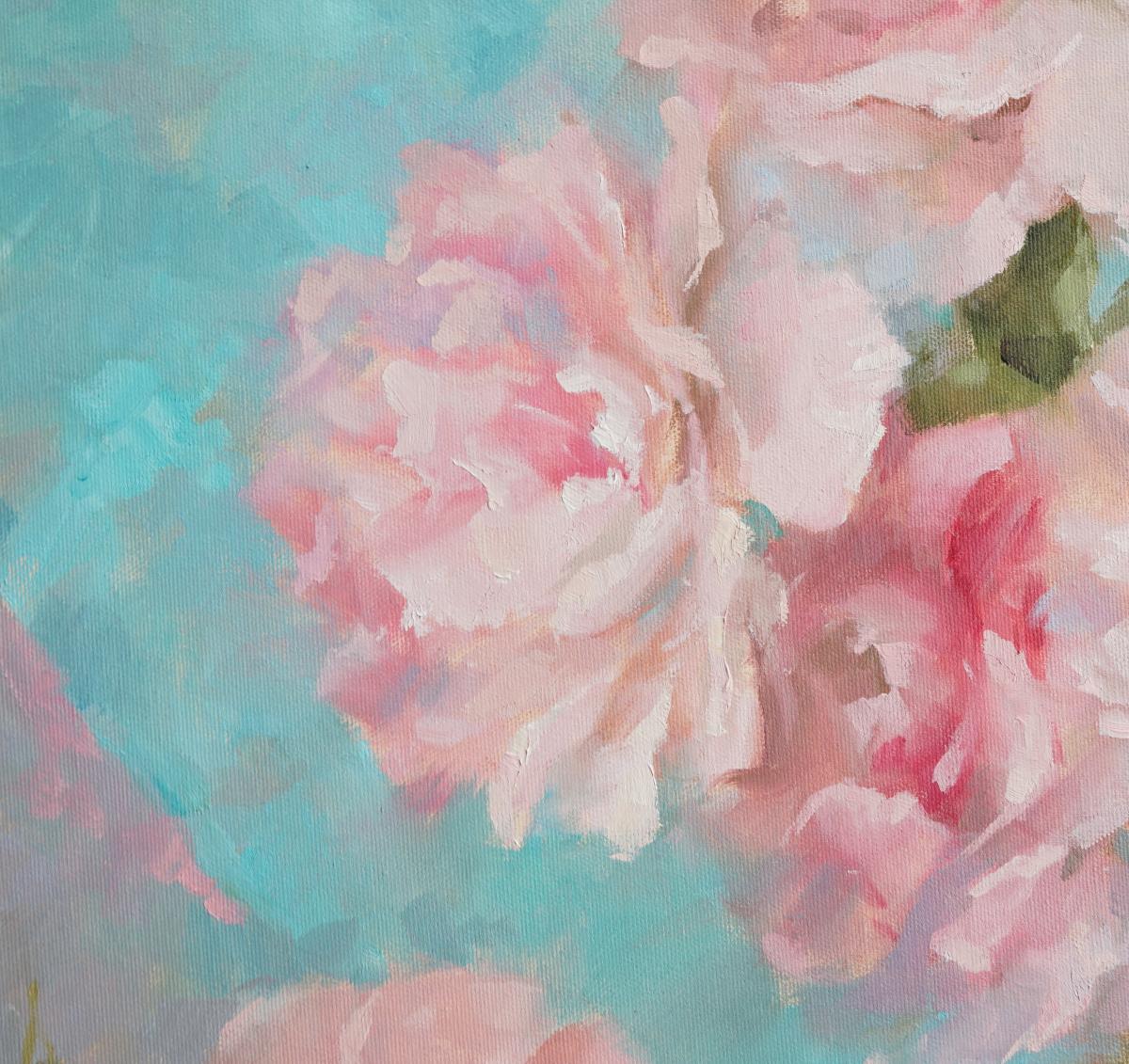 Two scarfs: pink and blue picture