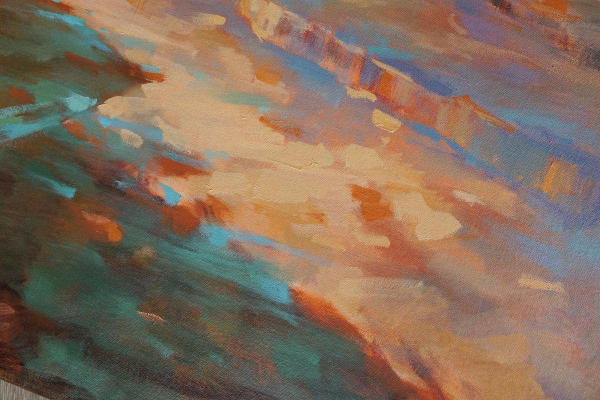 Lakeshore sunset picture