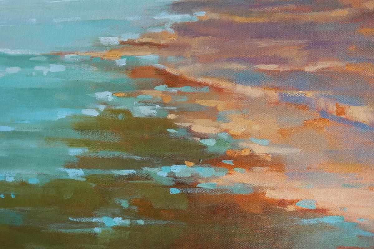 Lakeshore sunset picture