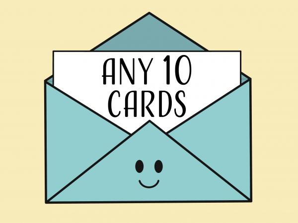 Bundle of 10 Greeting Cards (You're Choice of Any 10, Mix and Match) picture