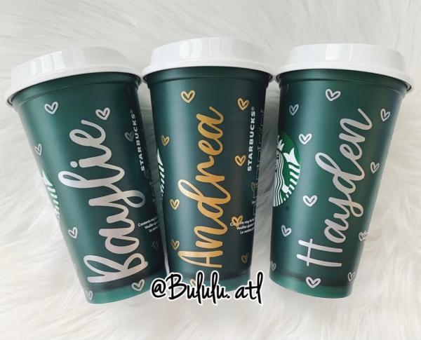 Small Hearts Full Wrap Starbucks Coffee Cups picture