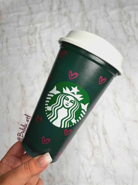 Small Hearts Full Wrap Starbucks Coffee Cups picture