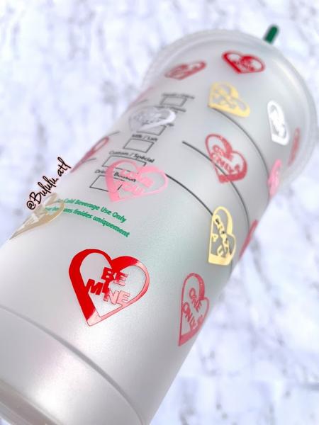 Hearts Custom Starbucks Cold Cups picture