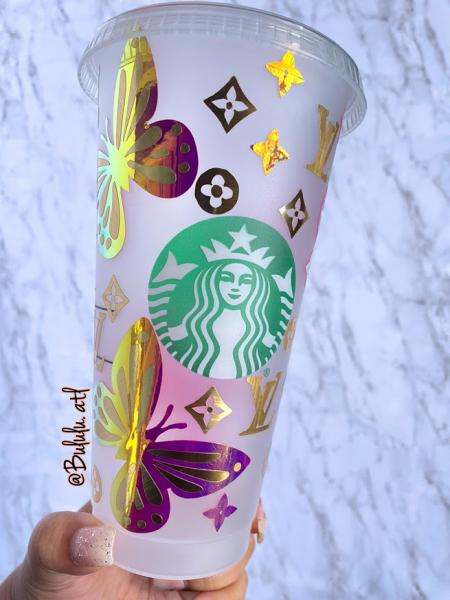 Butterflies LV Custom Starbucks Cold Cups