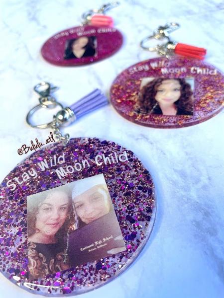 Photo and Quote Keychain | Purse Pendant picture