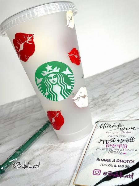Kisses Custom Starbucks Cold Cups
