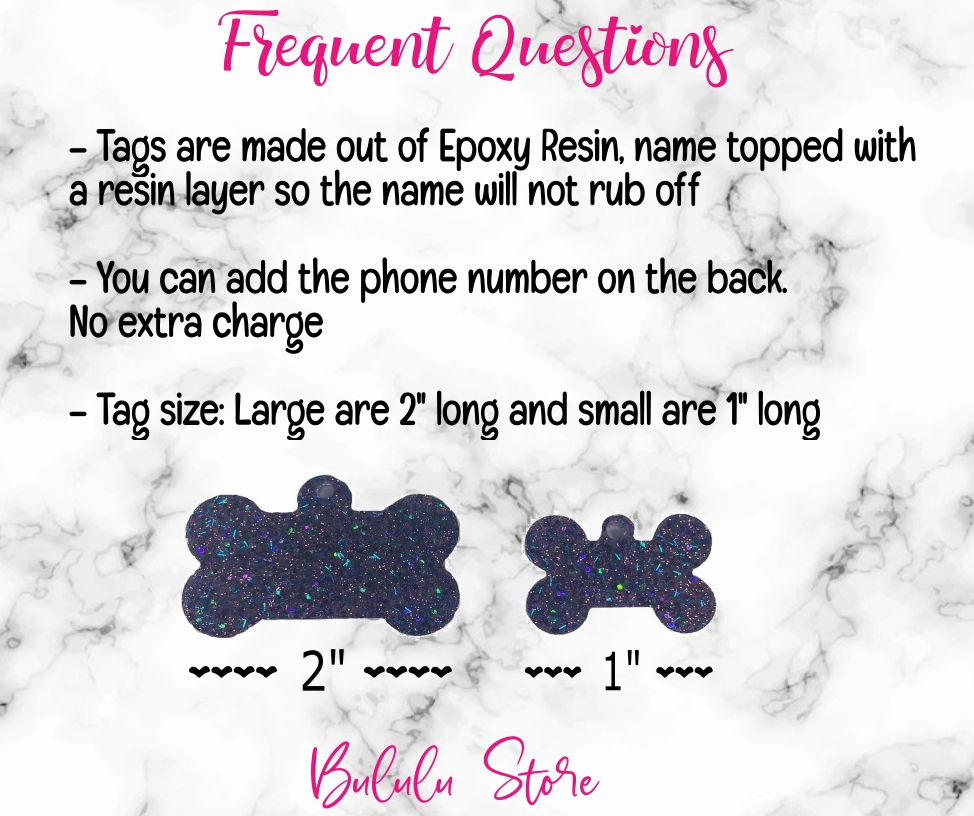 Dog Tag resin Bone Shape picture