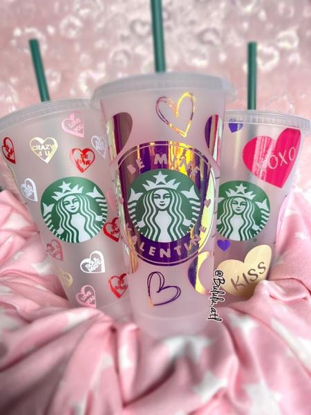 Hearts Custom Starbucks Cold Cups picture