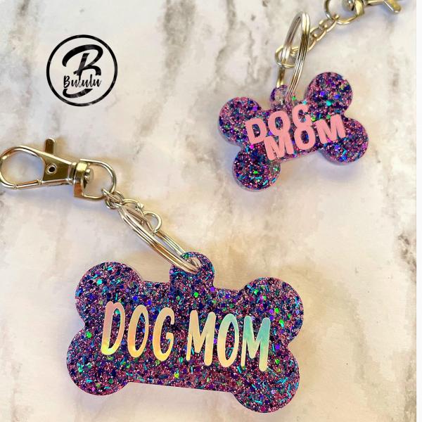 Dog Mom keychain | Purse pendant picture