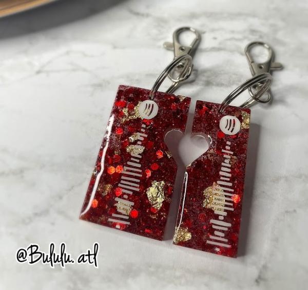 Spotify Keychain Mother and Daughter Purse Pendant | Couple | Friends picture