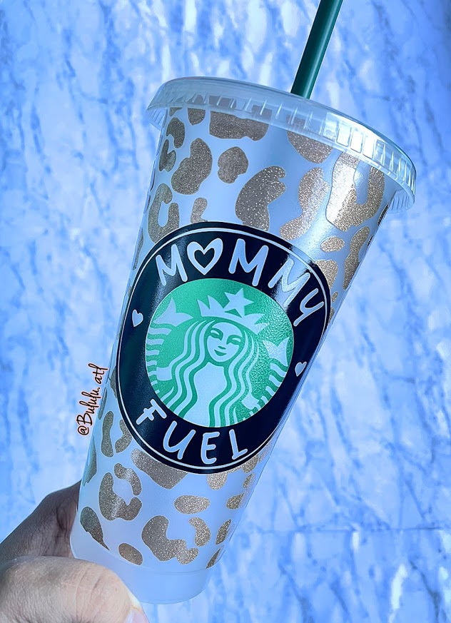 Mom Fuel Starbucks Cold Cup with Hearts – TG Custom Designs