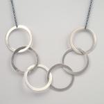 Silver Six Rings Necklace