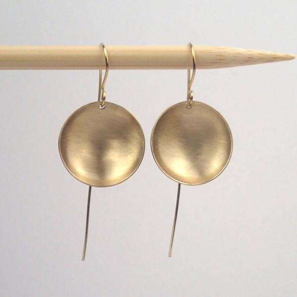 Small brass "saucer" earrings picture