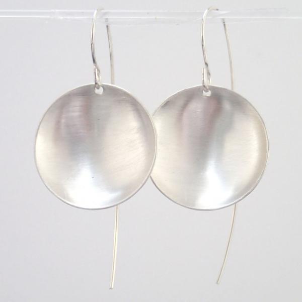 small silver "saucer" earrings picture