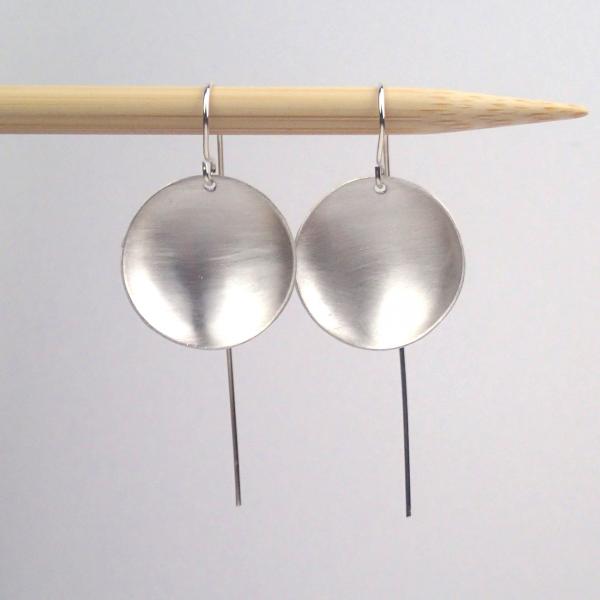 small silver "saucer" earrings picture