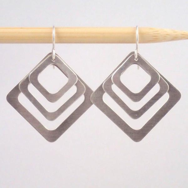 Third Base Earrings in Silver picture