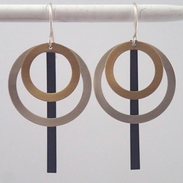 Spirograph Earrings in Mixed Metals