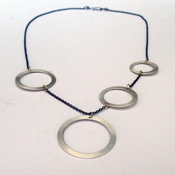 Silver Four Rings Necklace picture