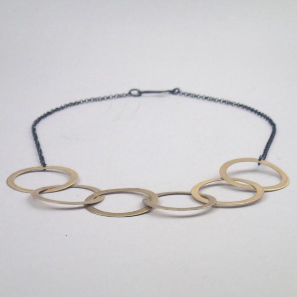 Brass Six Rings Necklace picture