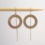 Small brass one ring earrings