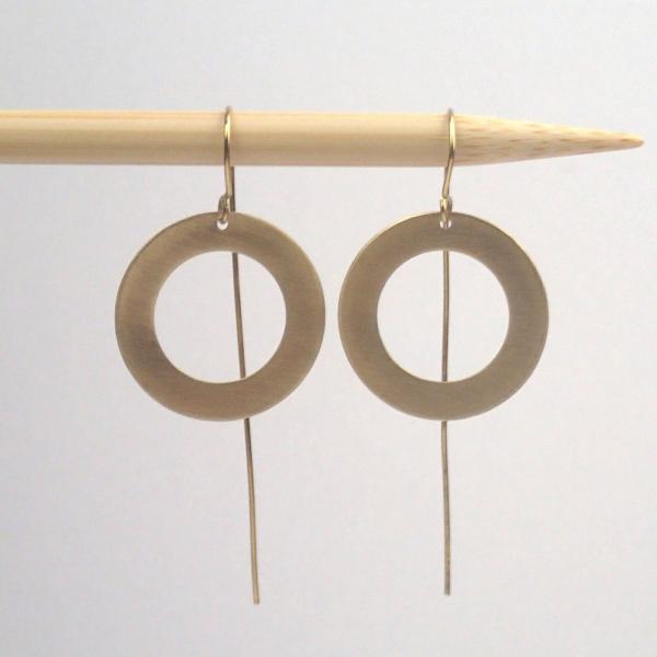 Small brass one ring earrings picture
