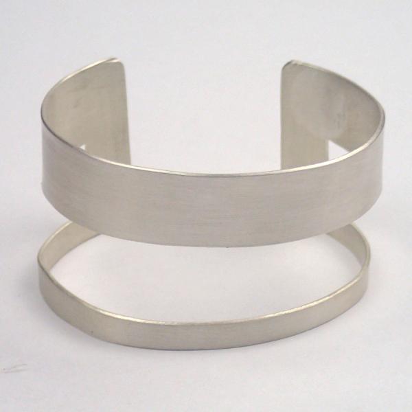 Silver Rectangle Cuff Bracelet