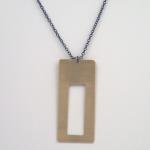 Brass rectangle Necklace
