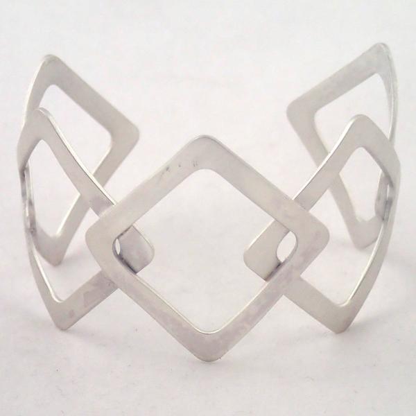 Silver Five Diamond Cuff Bracelet picture