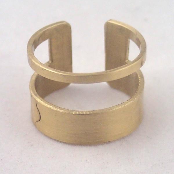 Brass Rectangle Adjustable Ring