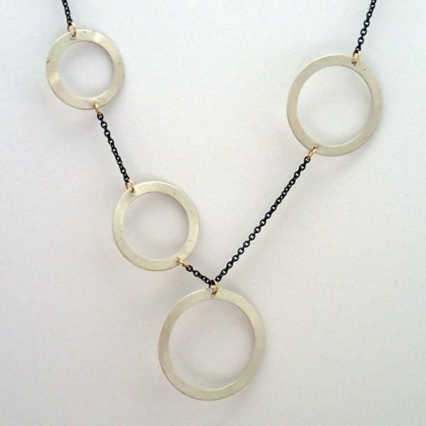 Silver Four Rings Necklace picture