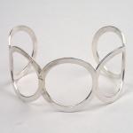 Silver Five Rings Cuff Bracelet