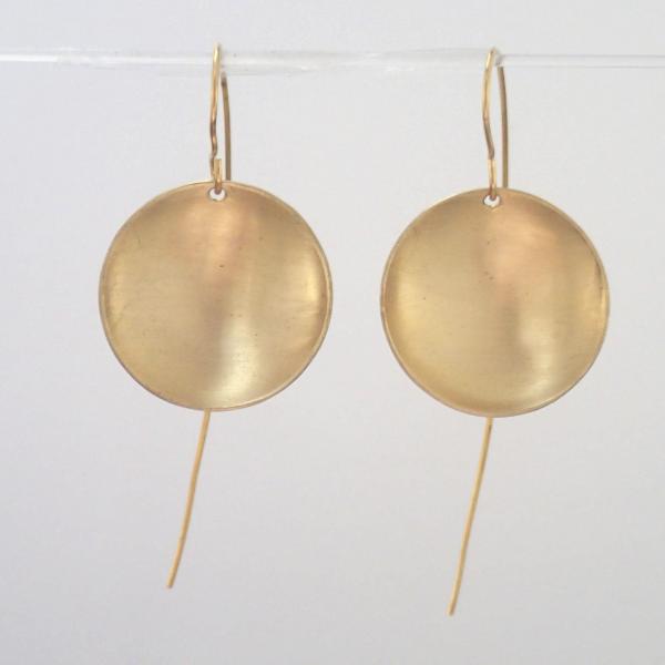 Small brass "saucer" earrings picture