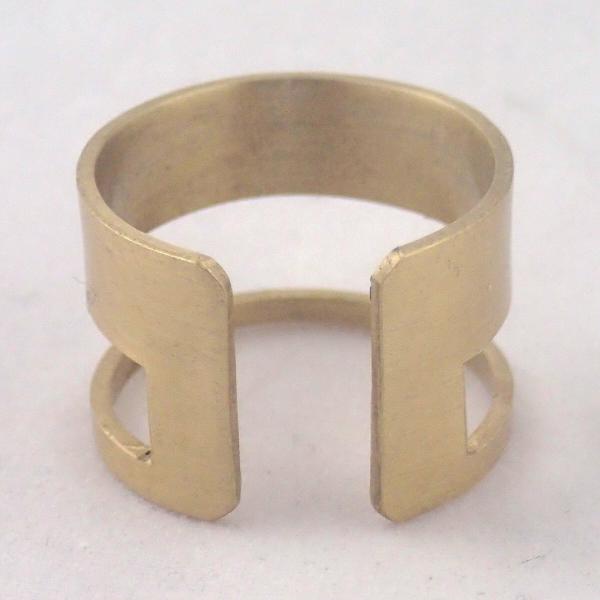 Brass Rectangle Adjustable Ring picture