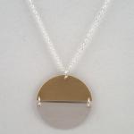 Hemishpere Necklace in Silver and Brass