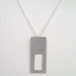 Silver rectangle Necklace