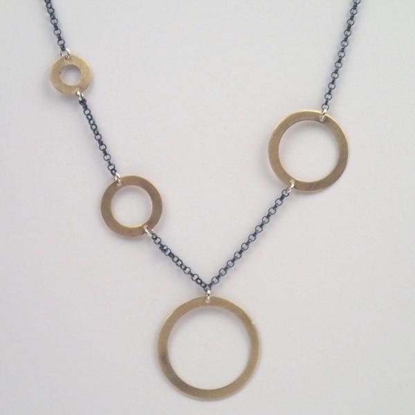 Brass Four Rings Necklace picture