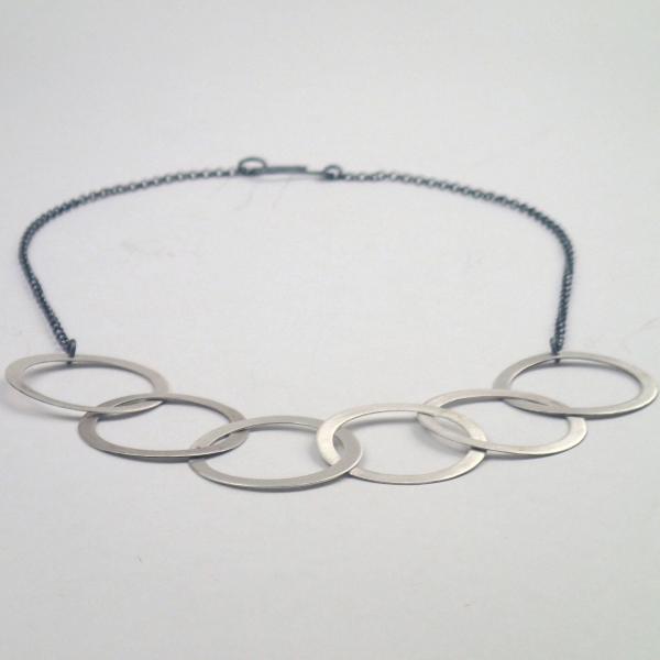 Silver Six Rings Necklace picture