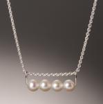 Pearl Foursome Pendant on 16/18" Adjustable Chain
