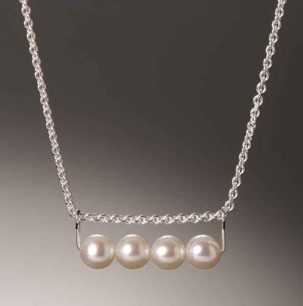 Pearl Foursome Pendant on 16/18" Adjustable Chain