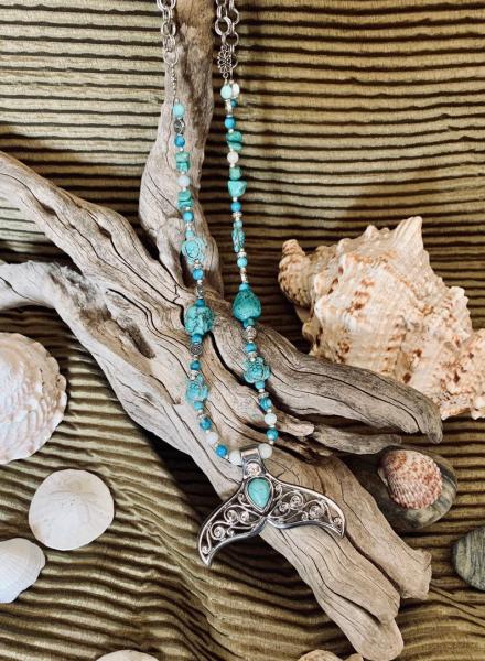 Blue Fin Necklace (one of a kind)