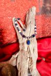 Lapis Pendant and Beaded Necklace (one of a kind)