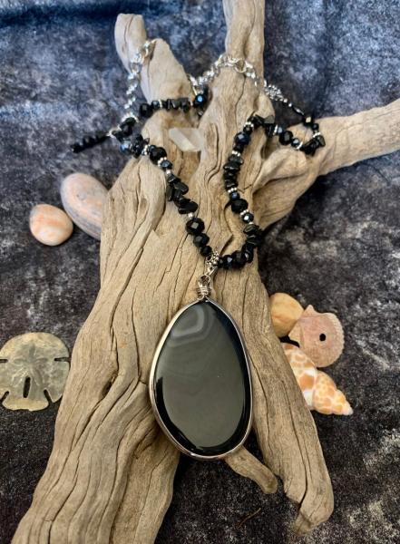 Obsidian Charm Necklace (one of a kind)