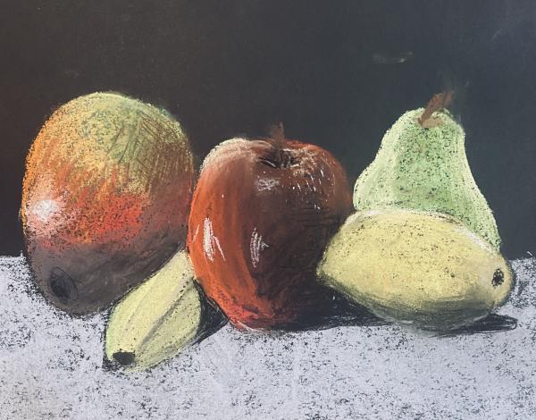 Pastel Fruit Drawing