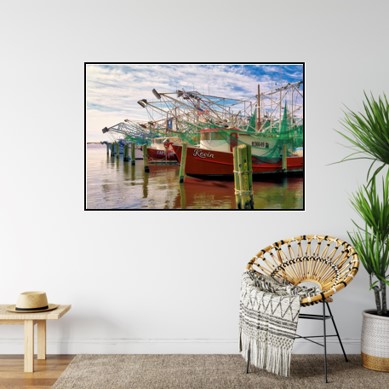 20" x 30" Biloxi Boats Canvas Gallery Wrap