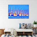 32" x 48" Fuzzy Boats Canvas Gallery Wrap