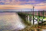 11" x 14" Evening Along the Pier Matted Print