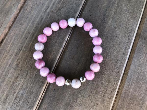 Rhodochrosite and Pyrite Bracelet | Emotional Healing picture