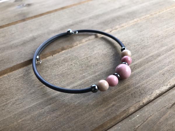 Rhodochrosite and Hematite Bracelet | Emotional Healing picture