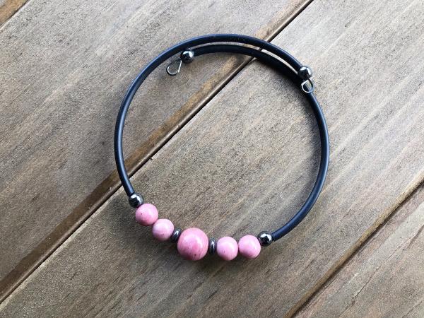 Rhodochrosite and Hematite Bracelet | Emotional Healing picture